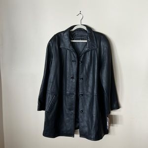 Leather coat